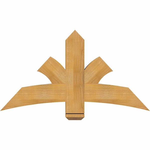 Ekena Millwork Davenport Rough Sawn Timber Gable Bracket, Western Red Cedar, 48"W x 26"H x 4"D x 6"F, 13/12 Pitch GBW048X26X0406DAV00RWR - main